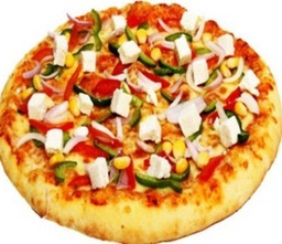Paneer Pizza (paneer + onion + capsicum + red peprica)