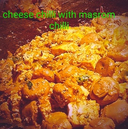 Cheese Chilli with Mushroom Chilli (1plate)